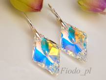 KOLCZYKI RHOMBUS 27 MM CRYSTAL AB NOWOŚĆ