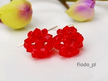 KOLCZYKI PLECIONE W KULE SIAM