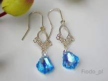 KOLCZYKI OZDOBNE BAROK AQUAMARINE AB