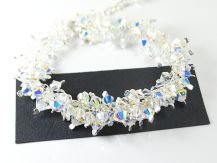 WINOGRONOWA BRANSOLETKA JEŻ CRYSTAL AB