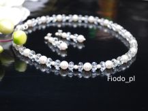 KOLIA Z PEREŁ I KRYSZTAŁKÓW SWAROVSKI