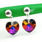 KOLCZYKI SZTYFTY SERCA VOLCANO SWAROVSKI
