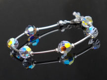 MODNA BRANSOLETKA OPALIZUJĄCA NA RURKACH SWAROVSKI