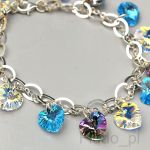 SZALONA BRANSOLETKA 14 KAMIENI SERCA SWAROVSKI - 5