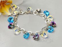 SZALONA BRANSOLETKA 14 KAMIENI SERCA SWAROVSKI