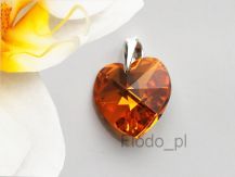 WISIOREK SERCE SWAROVSKI POMARAŃCZ