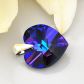 WISIOREK SERCE SWAROVSKI SZAFIROWY Z FIOLETEM