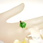 PIERŚCIONEK KOSTKA  PERIDOT - 2