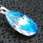 WISIOREK MIGDAŁ STRASS BLUE AB 38 mm - 4
