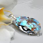 WISIOREK MIGDAŁ STRASS BLUE AB 38 mm - 2