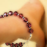 BRANSOLETKA KORALIKI AMETHYST  - 2