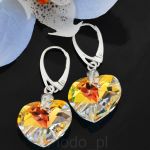 KOLCZYKI SERCE SWAROVSKI OPALIZUJĄCE - 2