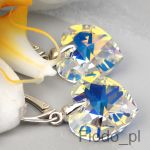 KOLCZYKI SERCE SWAROVSKI OPALIZUJĄCE - 3