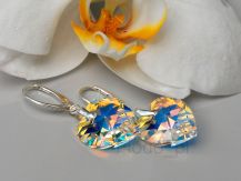 KOLCZYKI SERCE SWAROVSKI OPALIZUJĄCE