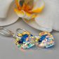 KOLCZYKI SERCE SWAROVSKI OPALIZUJĄCE