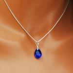 Wisiorek piękny szlif kobalt  majestic blue kryształ Swarovski - 3