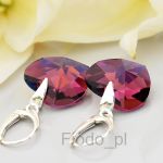 KOLCZYKI SERCE SWAROVSKI AMETHYST - 2