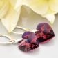KOLCZYKI SERCE SWAROVSKI AMETHYST
