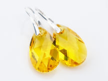 KOLCZYKI MIGDAŁ TOPAZ ŻÓŁTE