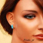 KOLCZYKI PASKI AQUAMARINE - 2
