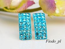 KOLCZYKI PASKI AQUAMARINE
