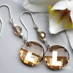 DŁUGIE KOLCZYKI TWIST KOŁA GOLDEN SHADOW - 2