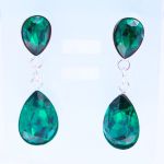 DŁUGI MIGDAŁ W SREBRZE ŁEZKA EMERALD - 4