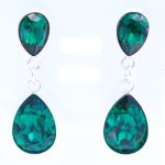 DŁUGI MIGDAŁ W SREBRZE ŁEZKA EMERALD - 3