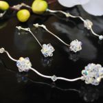 KOLIA ŚLUBNA Z UROCZYCH KORALIKÓW SWAROVSKI - 2
