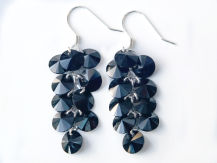 GRONKA WIECZOROWE KOLCZYKI CZARNE SWAROVSKI