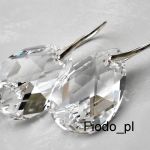 DUŻE KOLCZYKI MIGDAŁ 28 MM KRYSZTAŁOWE - 4