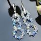 KOLCZYKI KOŁA PLECIONE CRYSTAL AB
