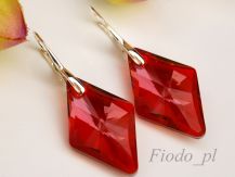 KOLCZYKI RHOMBUS 27 MM RED MAGMA NOWOŚĆ