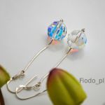 DŁUGIE KOLCZYKI KULKA CRYSTAL AB - 2