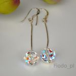 DŁUGIE KOLCZYKI KULKA CRYSTAL AB - 4
