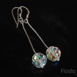 DŁUGIE KOLCZYKI KULKA CRYSTAL AB - 5