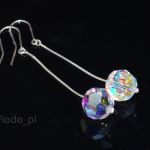 DŁUGIE KOLCZYKI KULKA CRYSTAL AB - 3