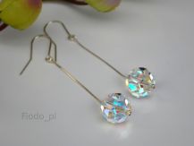 DŁUGIE KOLCZYKI KULKA CRYSTAL AB