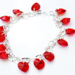 BRANSOLETKA SERCA CZERWONE SWAROVSKI - 2