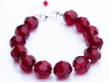 BRANSOLETKA DUŻE KULKI BORDO 10 MM