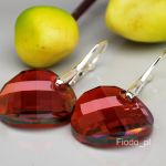 KOLCZYKI KOŁA TWIST RED MAGMA - 3
