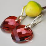 KOLCZYKI KOŁA TWIST RED MAGMA - 2