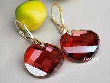 KOLCZYKI KOŁA TWIST RED MAGMA