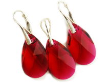 KOMPLET MIGDAŁÓW RUBY 22 MM