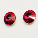 Sztyfty rivoli koła fuchsia róż Swarovski crystals 8 mm - 2
