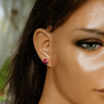 Sztyfty rivoli koła fuchsia róż Swarovski crystals 8 mm - 4