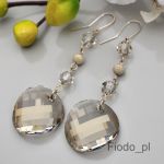 MEGA DŁUGIE KOLCZYKI TWIST SILVER SHADE SWAROVSKI - 4
