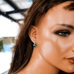 KOLCZYKI SZTYFTY SERCA EMERALD SWAROVSKI - 9