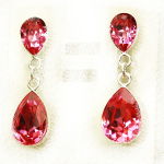 DŁUGIE MIGDAŁY ROSE RÓŻOWE ŁEZKI SWAROVSKI - 2