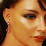 DŁUGIE MIGDAŁY ROSE RÓŻOWE ŁEZKI SWAROVSKI - 5